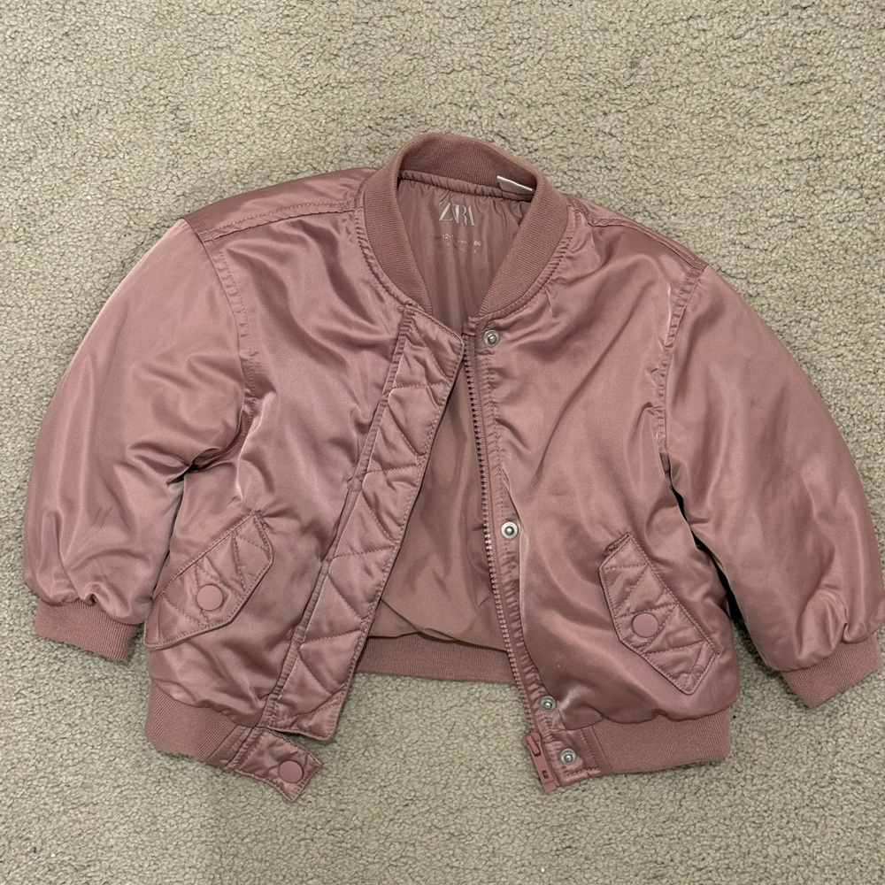Zara Dusty Pink Bomber Jacket